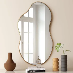 Wavy Metal Frame Mirror Mirror ATEJ96
