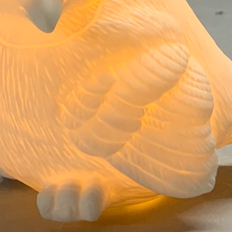 Porcelain Cardinal Bird LED Light Ornament – Translucent Ceramic Accent for Home & Seasonal Decor HY25003 - Image 5