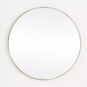 Scalloped Edge Brass Wall Mirror Collection – Elegant Metal-Framed Mirrors for Refined Interiors — C25342