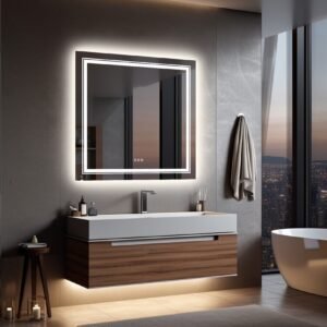 LED Square Wall Mirrors: Contemporary Style Meets Functionality 25L102