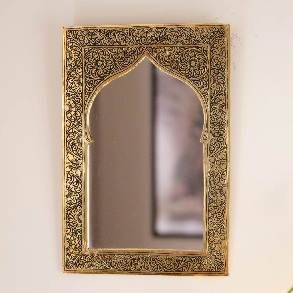brass wall mirror
