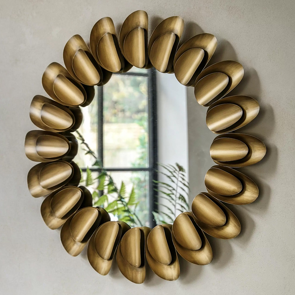 bronze framed mirror