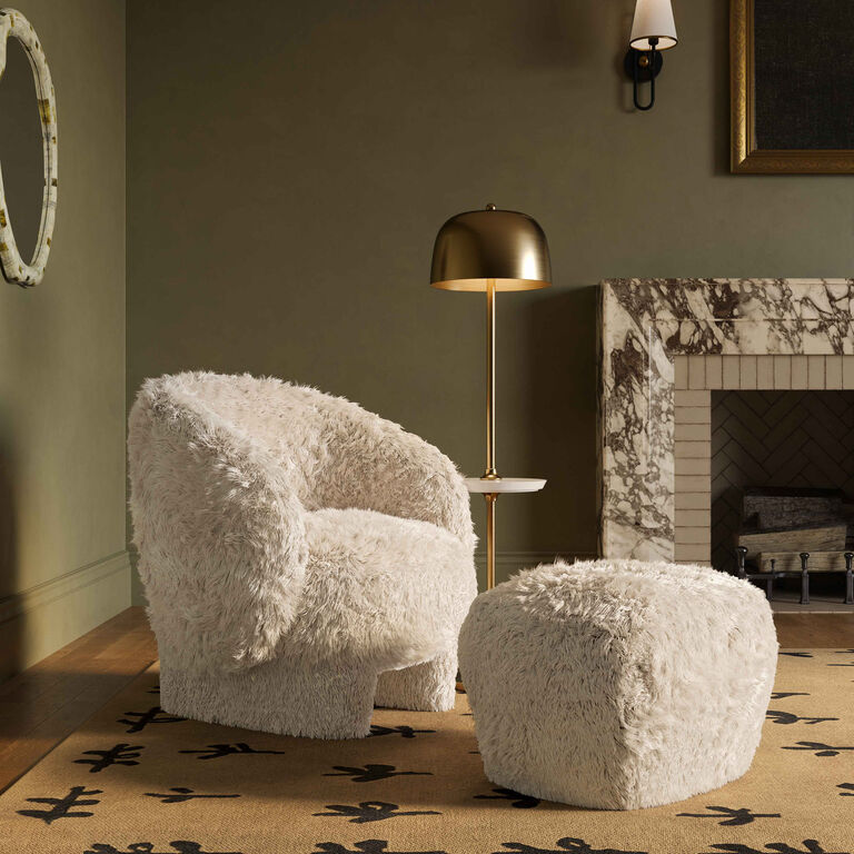 Shearling Ottoman Wholesale