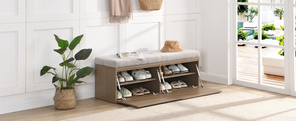 Toronto Shoe Storage Ottoman Retail-Ready Entryway Storage Wholesale