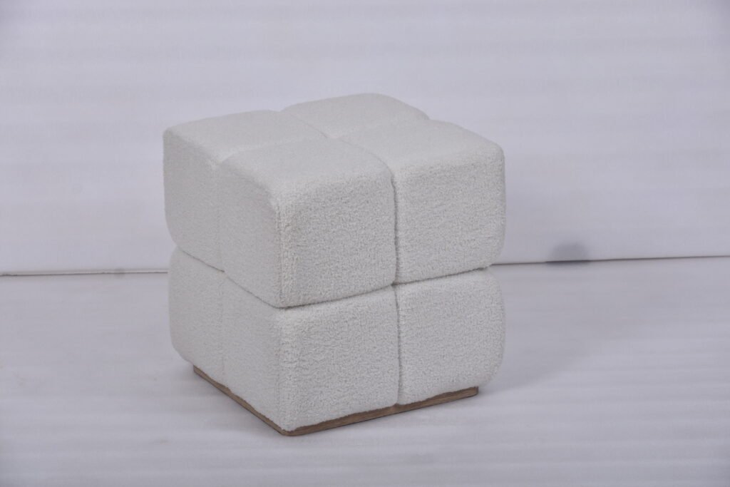 Home Decor Factory China: Chicago Shoe Storage Ottoman & Square Shearling Wholesale—Retail-Ready Packaging