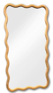 Scalloped Wall Mirror Natural Wood for Retail Buyers | Teruier