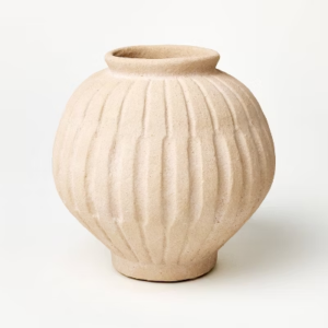 Ribbed Ceramic Vase Wholesale | Neutral Textured Vase Supplier