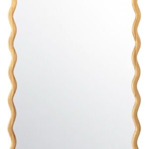 Full Length Wavy Wood Frame Mirror | Organic Floor Mirror