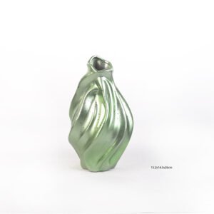 Green Ceramic Vase Set | Sculptural Decorative Vases