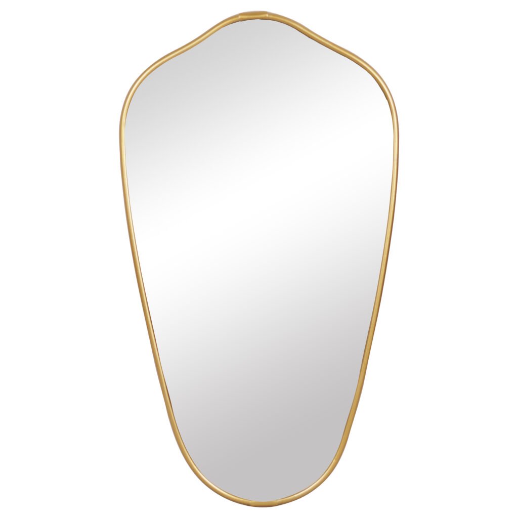 A Gold Oval Mirror With Just Enough Irregularity to Feel New
