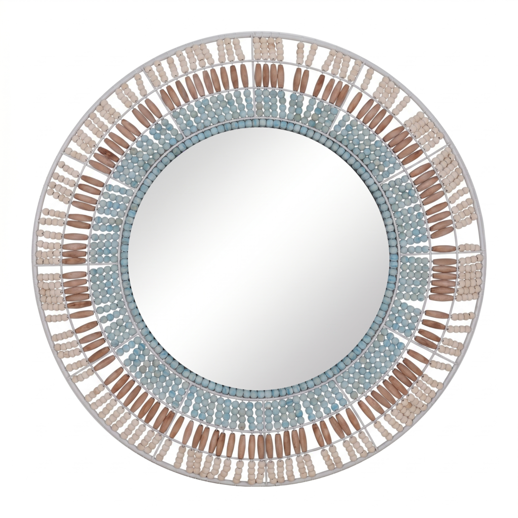 A Sunburst Mirror That Gives the Wall a Clear Focal Point