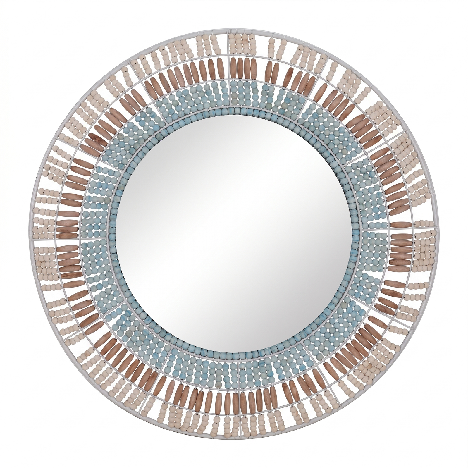 A Sunburst Mirror That Gives the Wall a Clear Focal Point