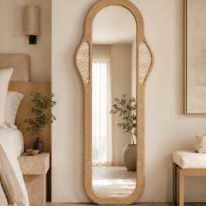 Travertine Shoulder Arch Full-Length Mirror