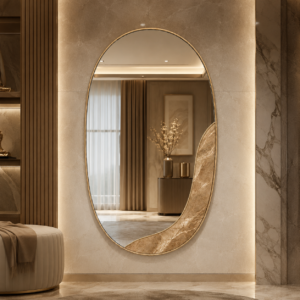 Aurelia Drift Natural Marble Accent Mirror