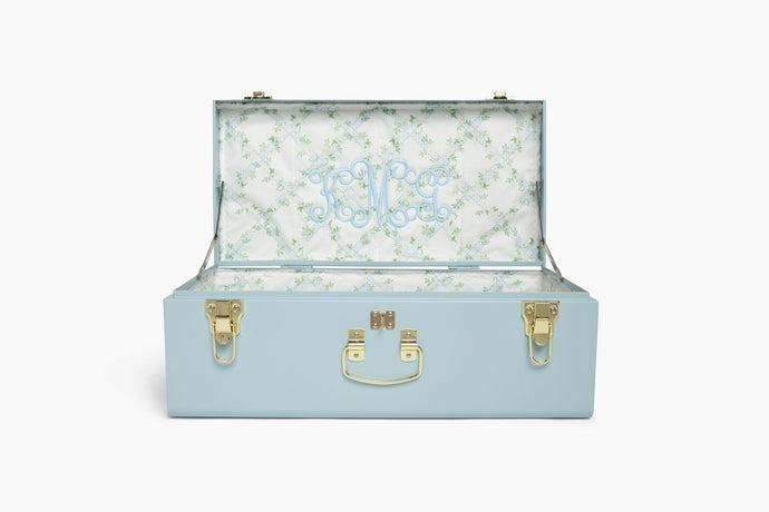 Decorative storage trunks in coordinated home décor collection for wholesale buyers