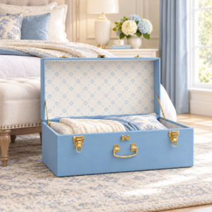 Elegant Bedroom Storage with Vintage-Inspired Charm