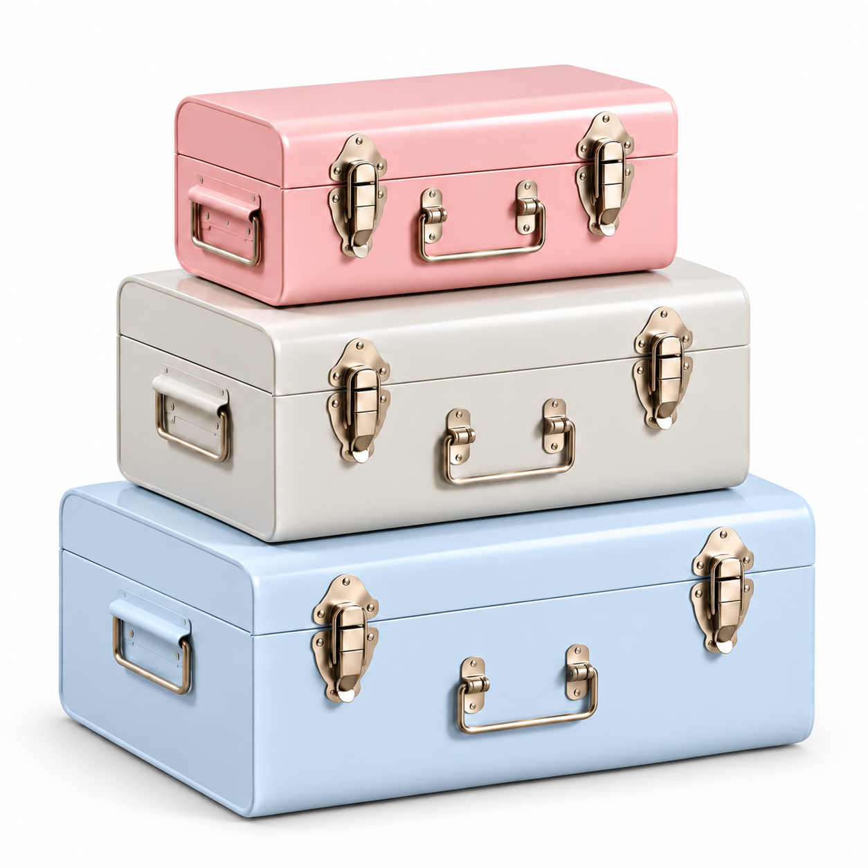 Pastel Three-Piece Nesting Trunk Set - Image 3